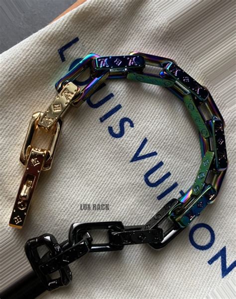 lv monogram chain bracelet colors|louis vuitton bracelet sizes.